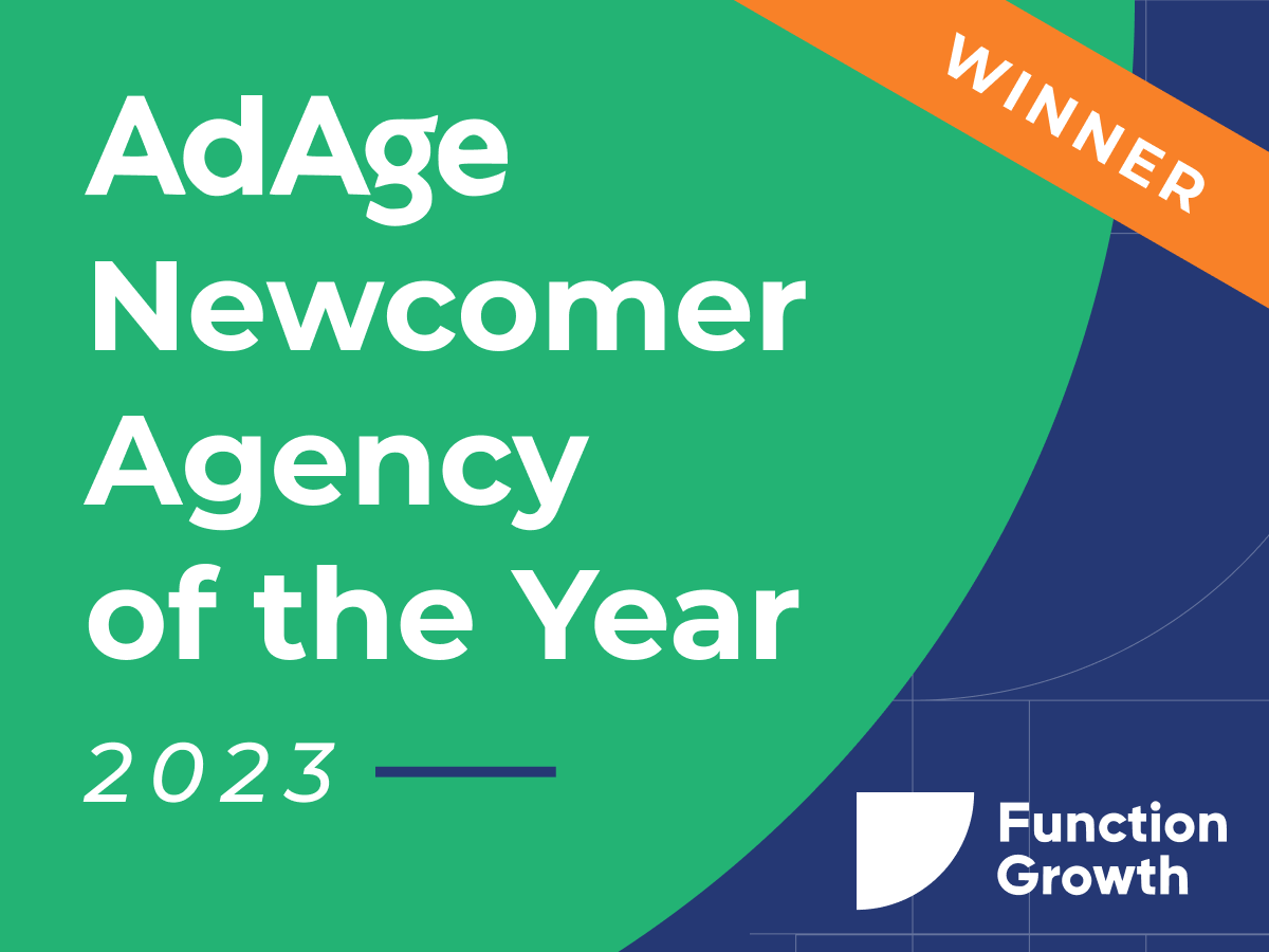 Function Growth Wins AdAge Newcomer Agency of the Year: Celebrating Growth and Innovation!